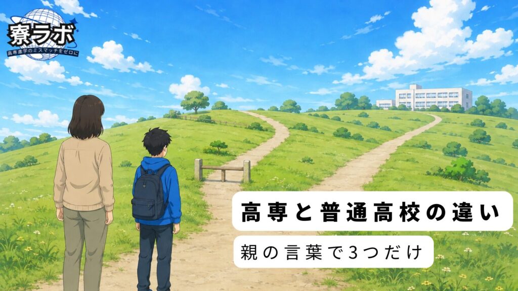 高専と普通高校の違いを、親の言葉で3つだけ