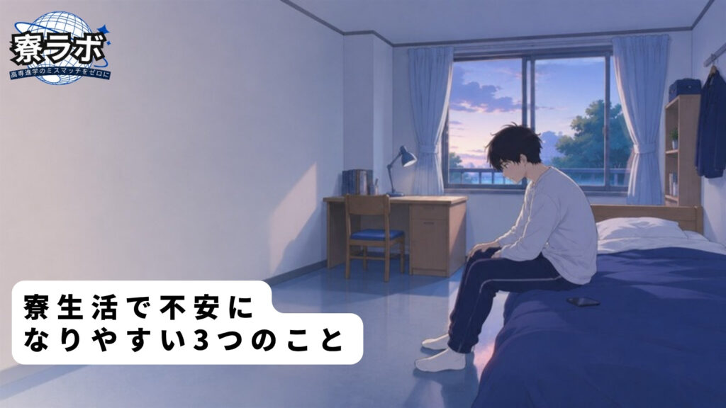 寮生活で不安になりやすい3つのこと