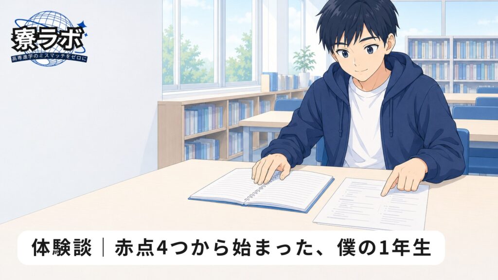体験談|赤点4つから始まった、僕の1年生