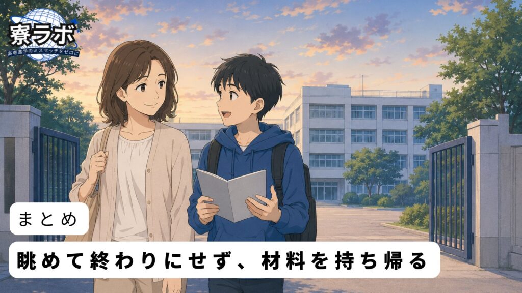 まとめ｜眺めて終わりにせず、材料を持ち帰る