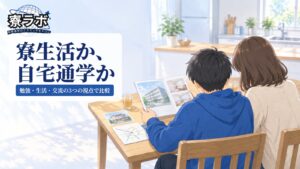 寮生活か、自宅通学か｜勉強・生活・交流の3つの視点で比較