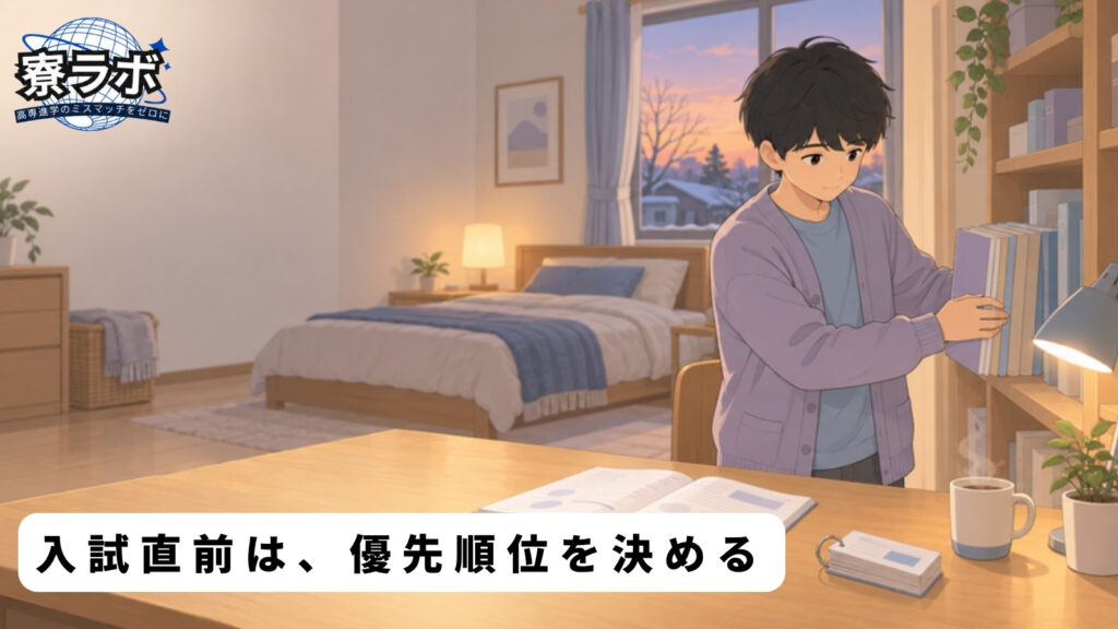 入試直前は、優先順位を決める
